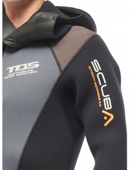 TRAJE MONO BUCEO TDS SCUBA 5.0 HOMBRE NEOPRENO 5 MM