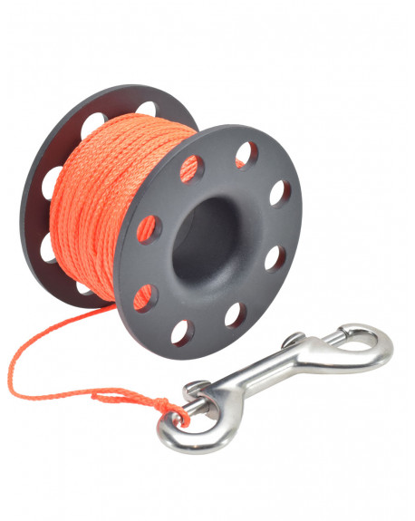 CARRETE TDS BUCEO TECNICO SPOOL BLACK 45 M HILO NARANJA