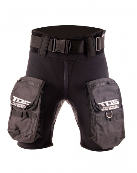 TDS  BLACK TEK DIVING SHORTS WITH POCKETS