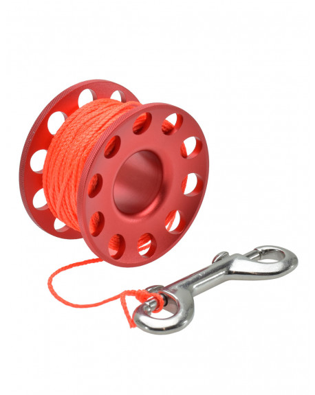 ALUMINIUM SPOOL TECHNICAL SCUBA DIVING REEL RED 30 M