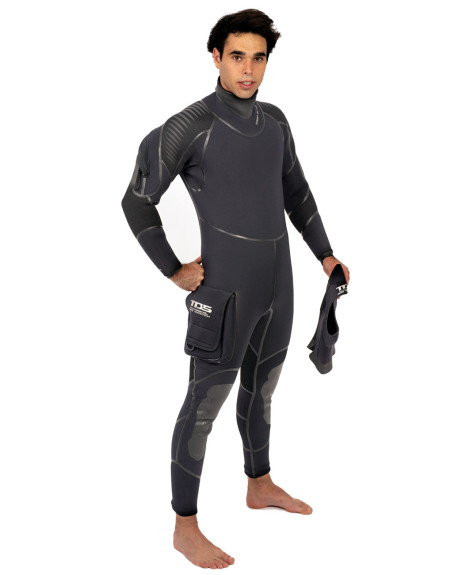 TDS DEEP BLACK STEEL DIVING SEMIDRY SUIT 6-5 MM