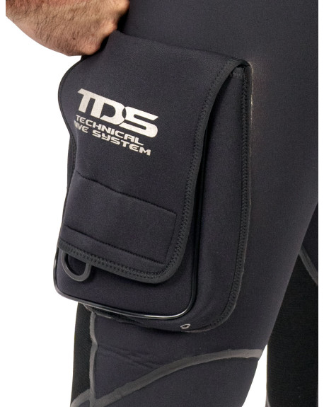 TDS DEEP BLACK STEEL DIVING SEMIDRY SUIT 6-5 MM