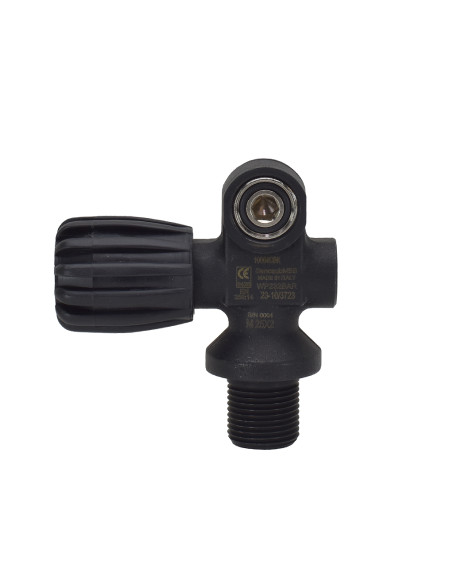 GRIFO TDS 1 SALIDA BLACK 232 B M25X2 PARA BOTELLA DE BUCEO