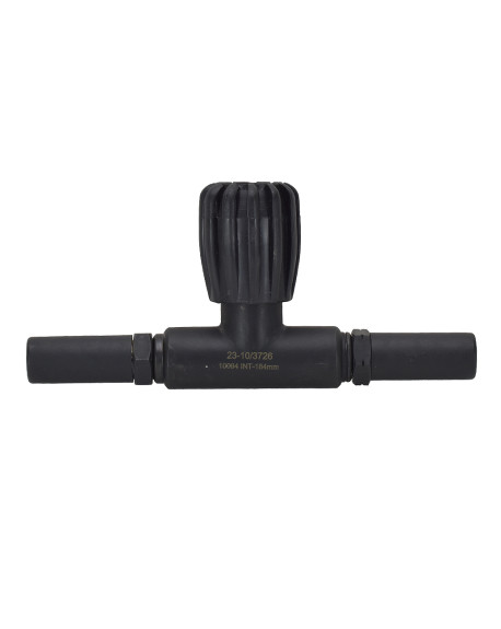 TDS MANIFOLD BLACK 171 MM WITH ISOLATION VALVE FOR DIVING TWIN TANK