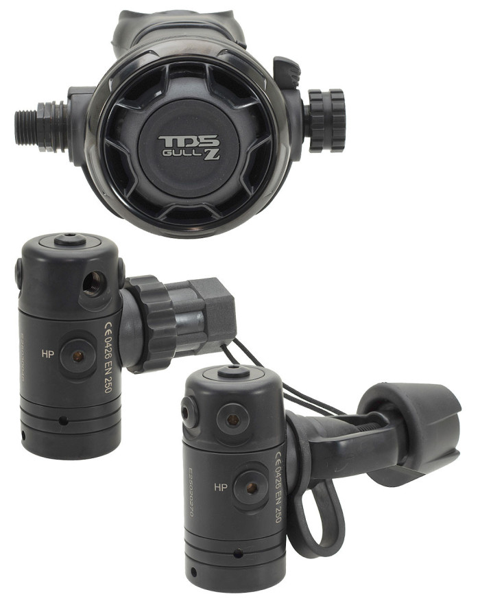 GULL Z BLACK REVERSIBLE SCUBA DIVING REGULATOR | TDS DIVING GEAR GULL Z BLACK REVERSIBLE SCUBA DIVING REGULATOR | TDS DIVING GEAR