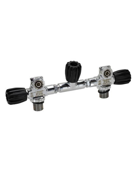12/15 L DIVING TWIN VALVE WITH MANIFOLD & ISOLATOR 203 MM | TDS DIVING GEAR