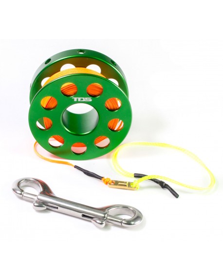 ALUMINIUM SPOOL REEL GREEN 30 M