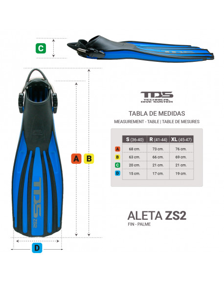 ALETA TDS BUCEO ZS2 AZUL