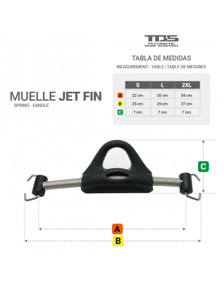 TDS JET FIN SPRING FOR DIVING FIN (2 Units)